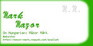 mark mazor business card